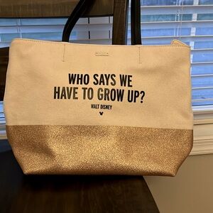 Kate Spade x Disney Cream and Gold Tote Bag